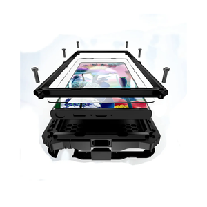 Lunivop for Samsung Galaxy S23 Ultra Case Metal Hard for Galaxy S23Ultra 5G Phone case para Screw Built-in Screen Lens Protection Military Grade [Note The Fingerprints Don't Work] Black