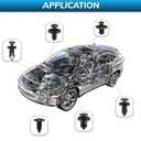 265PCS Bumper Retainer Clips with Trim Removal Tool Kit - Car Clips, Plastic Rivets, Automotive Fasteners for Front Bumper & Trim Panels, Compatible with GM Ford Toyota Honda Ch (Clips + Remover Blue)