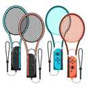 WAXITY Switch 2 Tennis Racket for Mario Tennis Aces/for Mario Tennis Fever Sports Games, Handle Grip Holder Accessories for Nintendo Switch 2/1 Controllers, for Joycon Comfort Hold (4)