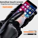 Leather Gloves For Men,Winter Warm Touch Screen Motor Gloves,Soft Cashmere Lining-Christmas, Valentine's Day present (Black, L)