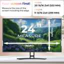 [2 Pack] 24 Inch Computer Privacy Screen Filter for Monitor 16:9 Aspect Ratio, Eye Protection Anti Blue Light Privacy Shield and Anti-Glare Protector, 24inch Removable Anti-Scratch 24in Protector Film