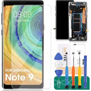 OLED for Samsung Galaxy Note 9 LCD Screen Replacement for Samsung Galaxy Note 9 Display Screen SM-N960F,SM-N960U,SM-N960N Touch Digitizer Assembly Repair Parts with Frame Black(with Fingerprint)