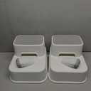 2-Step Stool for Kids - Toddler Anti-Slip Step Stool for Bathroom Sink/Toilet Potty Training/Kitchen Counter, 10" Height, 220 lbs Capacity, Durable & Stable (2Packs White)