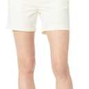 Amazon Essentials Women's Mid-Rise Slim-Fit 5 Inch Inseam Khaki Shorts (6, Cream)
