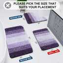 Arotive Microfiber Bathroom Rugs, Shaggy Soft and Absorbent Bath Rug, Non-Slip, Thick Plush Machine Washable Dry Bath Mats for Bathroom, Tub and Shower, 44x32, Dark Purple, Rectangular