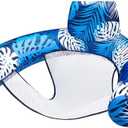 SLOOSH Inflatable Pool Floats Adult,Lounge Chair Adult with Plant Pattern,Floating Water Hammock,Blow up Pool Noodles Rafts for Relaxing Swimming Party Summer Water Beach Lake Fun, Blue