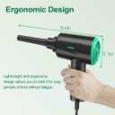 Air Duster - Electric Air Blower - 5.74oz High Power Cleaning for Computer - PC - 2 Gear Compressed Air (Green)