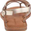 Amazon Essentials womens Casual Strappy Sandal (6.5, Gold)