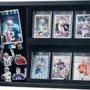 Card Display Cases, Graded Sports Card Display Case - 6 Card Holder with UV Protection - Pin Display Frame - Wall or Countertop Display for Baseball Basketball Football Trading Cards (Black)