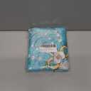 48" Christmas Tree Skirt, Elegant Aqua Pearl Christmas Angel Pattern Large Xmas Tree Mat for Holiday Party Ornament Rustic Farmhouse Decorations