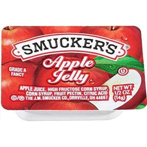 Smucker's Apple Jelly Portion Control, 0.5 Ounce (Pack of 200) BB 09/26/2025
