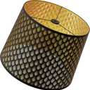 Barrel Lamp Shades, Metal Lampshades, Large Lamp Shades For Table Lamps, Drum Lamp Shades For Table Lamps, 12" Top X 14" Bottom X 10" H (Spider), Antique Bronze Gold Lamp Cover, Lampshades For Floor Lamps