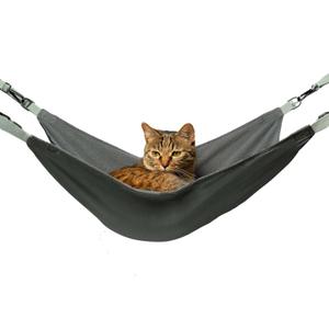 Cat Hammock for Cage - Hanging Washable Soft Outdoor Mat, Waterproof Cooling Bed for Large Kittens 26in*20in (XX-Large, Black)