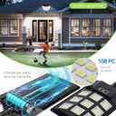 Solar Street Lights Outdoor Waterproof,6500K Solar Lights Outdoor 12000LM LED Solar Flood Light, 320 Wide Angle with Motion Sensor and Remote Control for Yard,Fence,Parking lot,Garage,Yard (4 Pack)