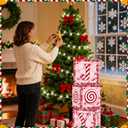 tmlfep 3 Pcs Christmas Balloons Boxes Large Candy Cane Balloon Boxes Christmas Party Decorations Gifts Boxes for Winter Holiday Party Fireplace Home Decor