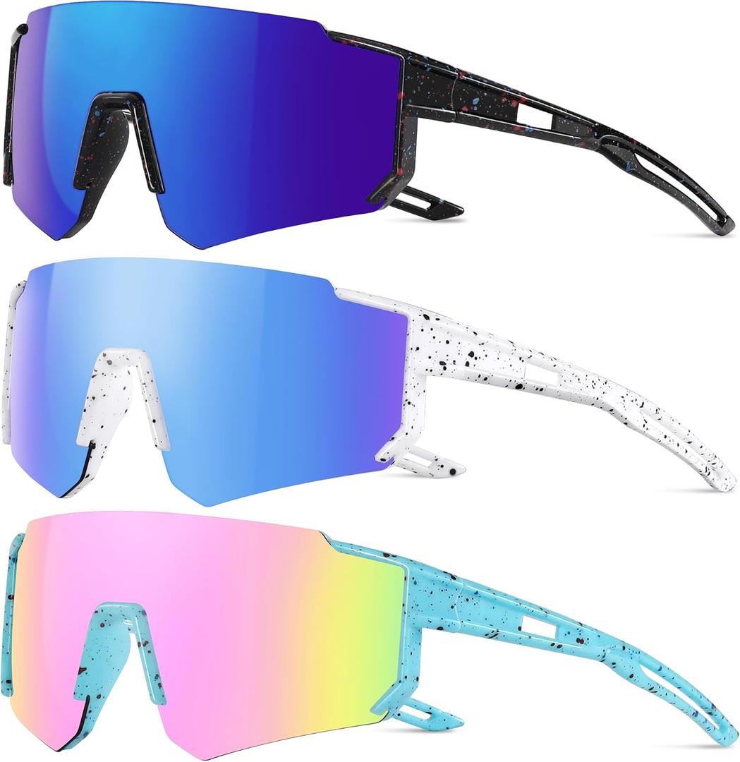 Kids Sunglasses Polarized - UV400 Protection Boys Youth Cycling Goggles Baseball Sunglasses with Glasses Strap