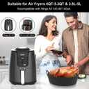 Round Silicone Air Fryer Liners 3Pack, Ninja AF101 & AF161 Silicone Liners for 4-5.3QT, Reusable Air Fryer Accessories Food Grade Liners, Compatible with Ninja, COSORI, Tefal, Bear, Chefman