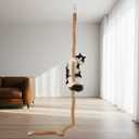 Weysat 1.97'' x 8.9 ft Cat Climbing Jute Rope with Hook Ceiling Wall Mounted Kitten Scratching Post Climbing Rope Toy for Indoor Outdoor Cats