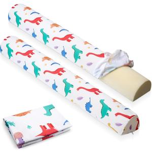 2 Pcs 52.5 x 7 x 5 Inches Protective Cover for Toddler Bed, Safety Guardrail Protective Cover with Non Slip Bottom Large Size Cover, Machine Washable, Easy to Care
