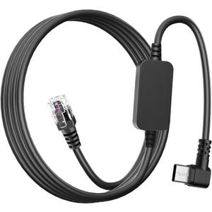 Radar Detector Cable,USB-C to RJ11 Plug Cable,use for Uniden R1 R3 R7 Beltronics Cobra Whistler Escort MAX360 Passport 9500i Radenso XP etc Replacement Radar Detector Cable 6.56ft