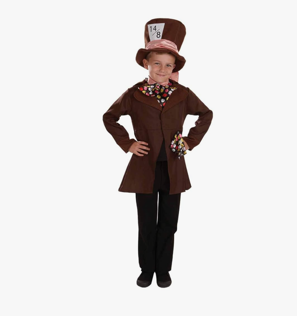 fun shack Mad Hatter Costume Kids, Boys Mad Hatter Costume, Alice in Wonderland Costumes Kids, Boys Halloween Costumes L