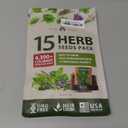 HOME GROWN Certified Organic Herb Seeds 15-Pack Non GMO, Heirloom 2,500+ Non GMO High-Germinating Heirloom Seeds for Planting Indoor Outdoor Herb Garden Hydroponics Garden Seeds, Basil Cilantro & More