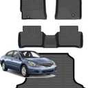 for Nissan Altima Floor Mats 2007 2008 2009 2010 2011 2012(Only for Sedan,4 Door,S | SL | SE | SR)(Not for Coupe), TPE Automotive All Weather Custom Car Floor Mats Cargo Liner Full Set Accessories