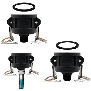 2pcs Fittings Adapter for IBC Tote Tank 275 330 Gallon Garden Hose Camlock 2 inch to 3/4 inch