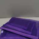 Glamlily Set of 8 Mesh Makeup Bags with Zipper (3 Size, Purple)