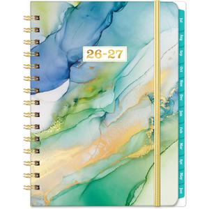 Planner 2026-2027 - Academic Planner 2026-2027, Jul. 2026 - Jun. 2027, 26-27 Weekly and Monthly with Tabs, 6.3" x 8.4", Tabs, Hardcover, Back Pocket (black)