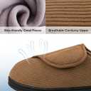 LongBay Men's Memory Foam Diabetic Slippers Comfy Warm Plush Fleece Arthritis Edema Swollen House Shoes