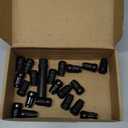 Gaemi M12x1.5 Lug Nuts,12x1.5 Spline Lug Nuts Black for Aftermarket Wheels,6 Spline Lug Nuts Set with 1 Socket Key,1.38" Tall 3/4" Hex Conical Seat 60, 20 Pack