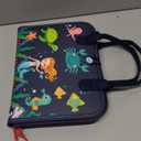 Qizfun Montessori Busy Board & Busy Book for Toddlers  Sensory & Learning Toy That Keeps Kids Busy, Travel Toy for Airplane & Car, Screen for Boys & Girls (Blue/P4)