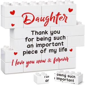 Funny Daughter Gifts for Birthday Christmas from Mom Dad, Xmas Stocking Stuffers Daughter Gifts from Mother Father, I Love You Daughter Present Desk Plaque Decorations Signs