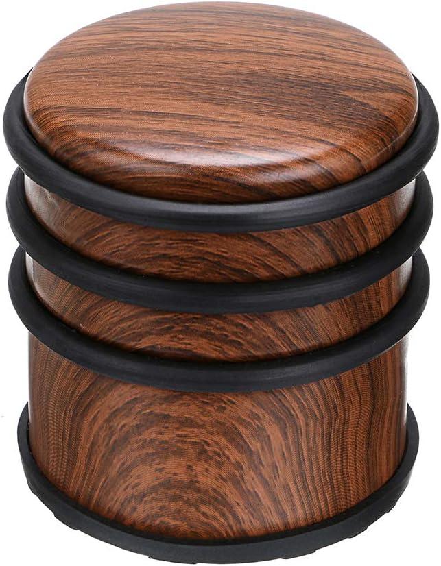 Sumnacon Heavy Duty Floor Door Stopper No Drill, Durability Stainless Steel Door Stops With Anti-skid Rubber- Contemporary Decorative Safety Door Wedge for Home Office Commercial Industrial, WoodGrain (3X3.1Inch)