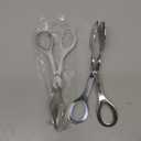 2 Pcs Tongs for Serving Food, Serving Tongs Stainless Steel Buffet Tongs Mini Tongs Bread Clip Food Tongs Scissors Shape Salad Steak Clip for Baking Barbecue Fried