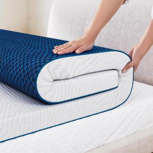 LINSY LIVING 4 Inches King Memory Foam Mattress Topper, Cooling Gel-Infused Swirl Memory Foam, Soft Bed Topper with Tencel Cover, CertiPUR-US and Oeko-TEX Certified, 80" L * 76" W * 4" H