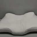 Emircey Clinical-Level Relief Cervical Neck Pillow for Sleeping, Orthopedic Contour Memory Foam Pillow for Side Sleepers, Cooling Reading Pillow for Neck Relief, Ergonomic for Back Stomach Sleepers (Queen, Snow White)