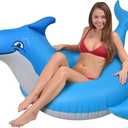 GoFloats Dolphin Pool Float Party Tube - Inflatable Rafts for Adults & Kids