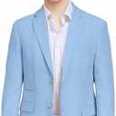 Bofan Linen Suit Jackets for Boy Casual Sport Coat Slim Fit Sky Blue Boys Blazer 14-16 Teen Boy Outwear Jacket & Coats Homecoming Summer Wedding Outfit Size 16