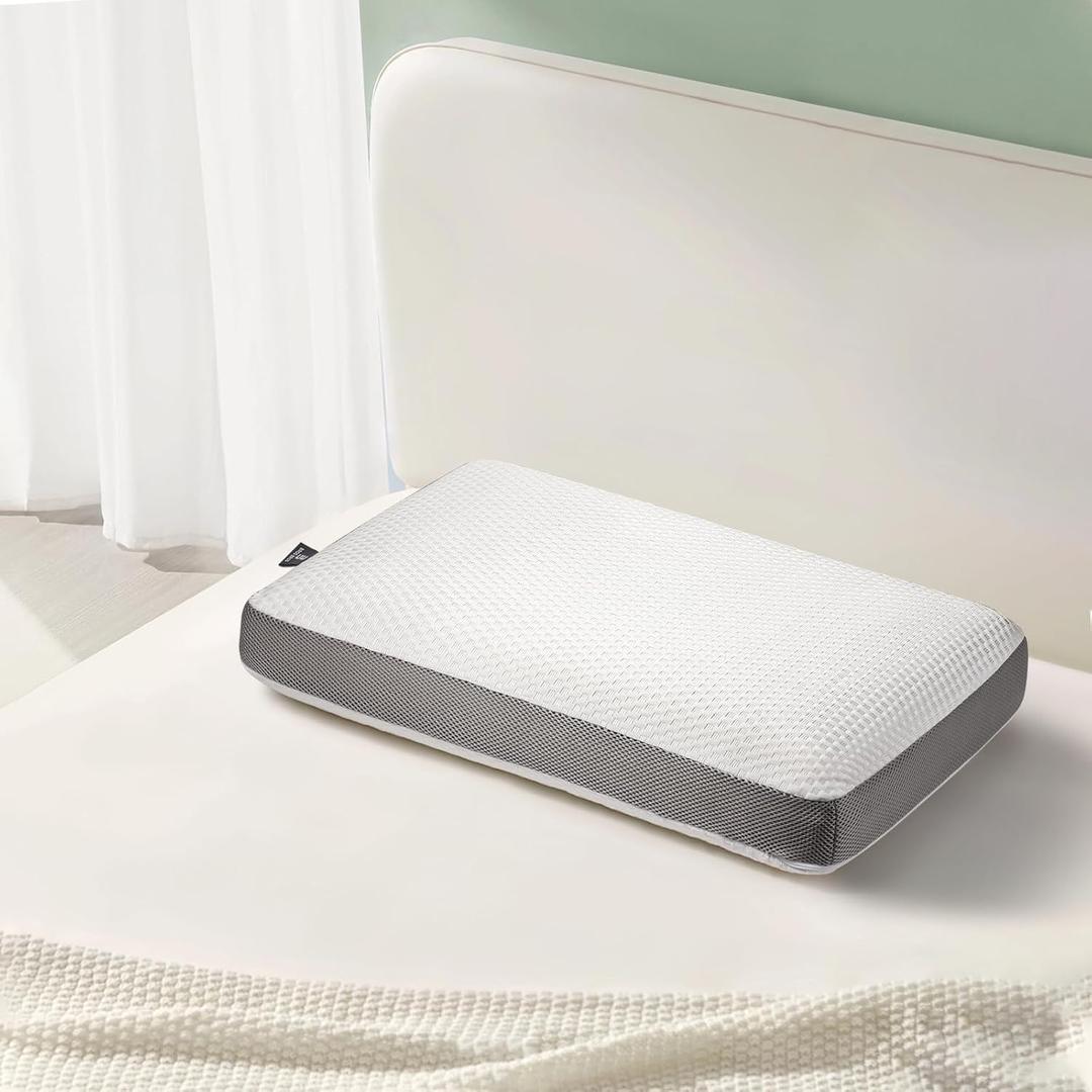 Memory Foam Medium Firm - Gel Foam Pillows for Sleeping Standard Size - Orthopedic Bed Pillows for Neck Pain - Stomach and Back Sleepers