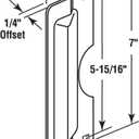 Prime-Line U 9500 Latch Guard Plate Cover – Protect Against Forced Entry, Easy to Install on Out-Swinging Doors – Gray (Single Pack)