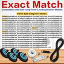 DV42H5200EP/A3 DV42H5200EW/A3 Dryer Roller Belt Kit Fit for Sam-sung DV45H7000EP/A3 DV48H7400EW/A2 DV42H5000EW/A3 DV48J7700EW/A2 DV40J3000EW/A2 DV45H7000EW/A2, Roller #DC97-16782A, Belt #6602-001655