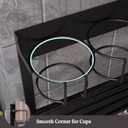 Magnetic Cup Storage Organizer Holder  Strong Magnetic Tumbler Rack for Stanley 30/40oz, Yeti, RTIC & More  Space-Saving Cup Rack for Refrigerator with 5 Hooks