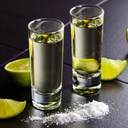 Oggi Tall Shot Glasses w/Heavy Base, Set 4 - Real Glass Shot Glass Set, Cool & Classic Design Ideal Groomsmen Gifts, Tequila Shot Glasses, Bachelor Party Favors for Men - 2oz / 59ml (Clear)