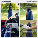 Stripebird - Magnetic Golf Towel (Blue) - Microfiber Golf Towel with Built-in Ultra-Strong Neodymium Magnetic Towel - 18" x 18" Golf Bag Towel