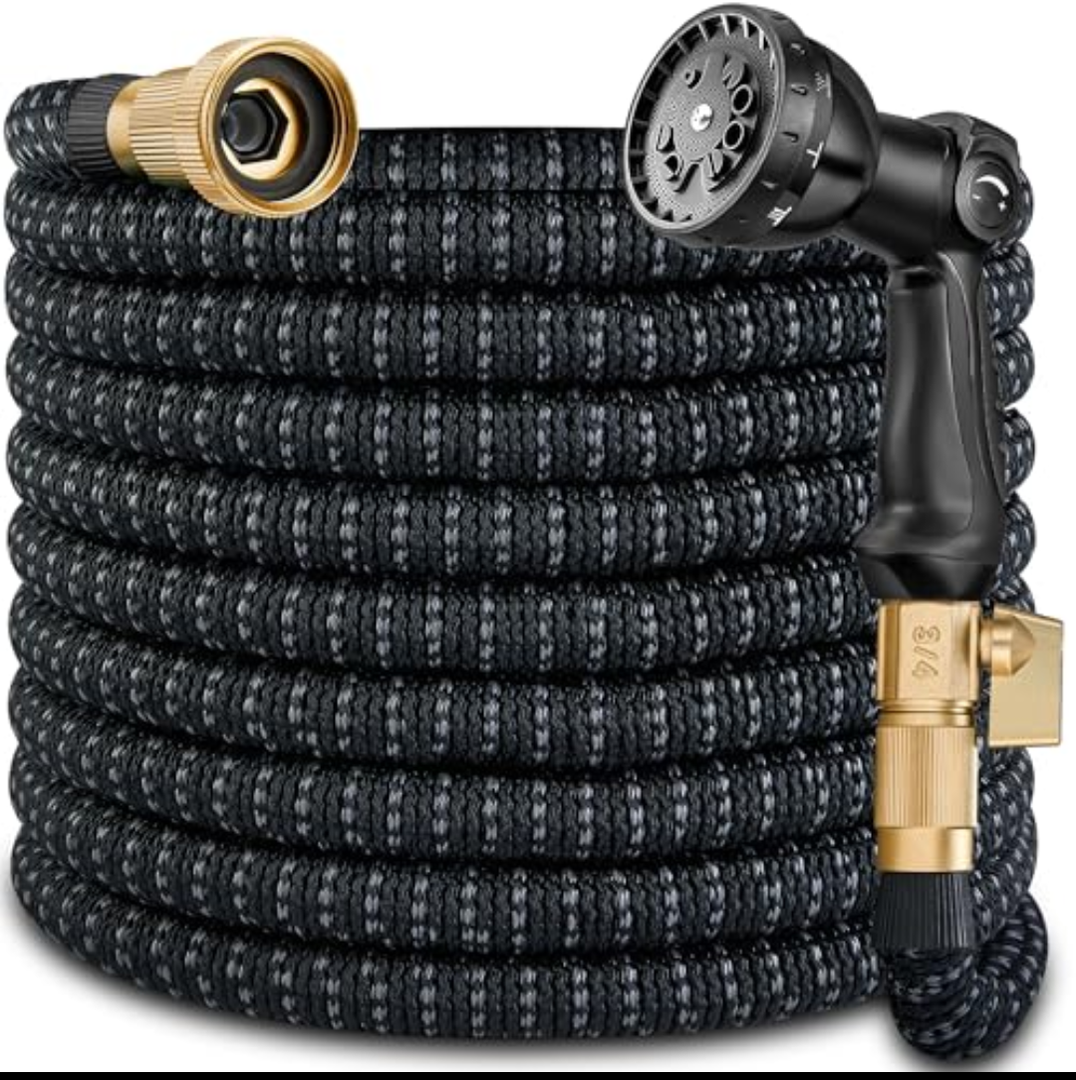 30 ft Garden Expandable Hoses - New Upgrated 2026 Flexible Water Hose - Kink-less Car Wash Pipes with Solid Brass Connector, Leakproof Lightweight Expanding Hoses for Yard,Outdoor