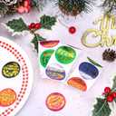 2 x JarThenaAMCS 500Pcs Gold Foil Merry Christmas Stickers Roll Self-Adhesive Xmas Colorful Label Stickers Decal for Holiday Party Favor Decor, 6 Designs