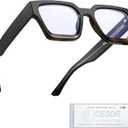 Thick Square Blue Light Blocking Glasses Trendy Chic Anti Eyestrain TV Computer Gaming for Women Men Dallas