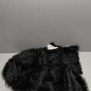 Faux Fur Rug Sheepskin Shag Fluffy Fuzzy Black 2x3 ft Small Rugs for Bedroom Bedside Bed Floor Living Room Plush High-Density Cushion Carpet Super Sofa Cover